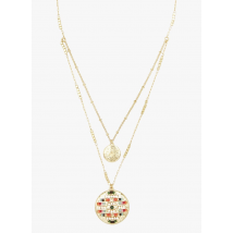 Hipanema - Collier double chaîne en laiton - Taille Unique - Doré