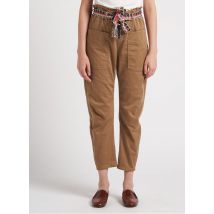 Please - Rechte - katoenen broek met grote zakken - S Maat - Bruin