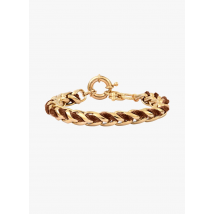 Satellite Paris - Pulsera de cadena trenzada - Talla única - Marrón