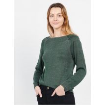Vila - Trui met v-hals en glanzend effect - M Maat - Groen