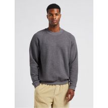 Homecore - Katoenen sweater met ronde hals en chiné-effect - M Maat - Grijs