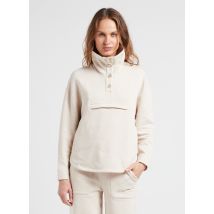 Dnud - Sudadera recta de mezcla de algodón con cuello chimenea - Talla 2 - Beige