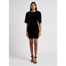 Karma Koma - Korte - strakke jurk met ronde hals - XS Maat - Zwart