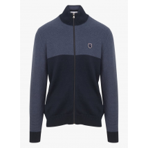 Eden Park - Sweat zippé à col montant en coton - Taille XL - Bleu
