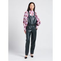 The Label Edition - Rechte - imitatieleren tuinbroek - L Maat - Groen