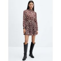 Mango - Korte jurk met ronde hals en print - XXL Maat - Rood