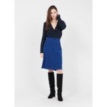 gonna corta con motivo in jacquard di misto cotone