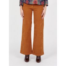 pantaloni bootcut a vita alta in velluto a coste