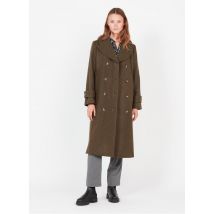 cappotto lungo in misto lana con revers bensimon