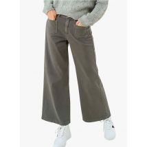 pantaloni wide leg in jeans brownie gris