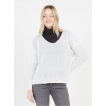 maglione scollo a v ampio in misto lana