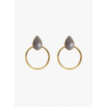 orecchini in ottone emma & chloe labradorite