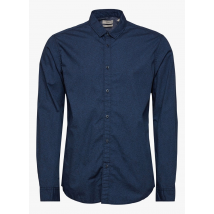 camicia collo classico slim fit stampata in cotone