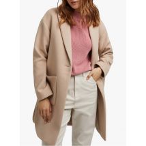 cappotto con collo a scialle in lana riciclata