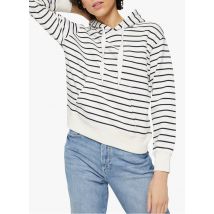 felpa con cappuccio in cotone esprit off white