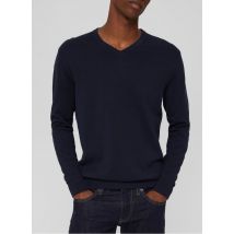 maglione scollo a v in cotone esprit navy