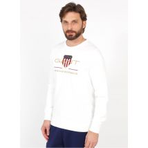 felpa scollo tondo regular fit ricamata in misto c