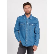 overshirt collo classico regular fit in jeans