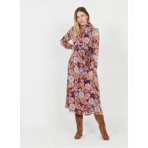 abito lungo a collo alto con stampa floreale her