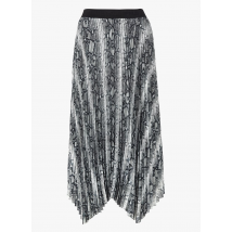 gonna midi plissettata con stampa serpente