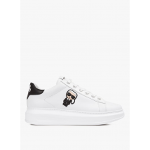sneakers basse in pelle karl lagerfeld white lthr