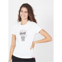 t-shirt scollo tondo con strass in cotone bio