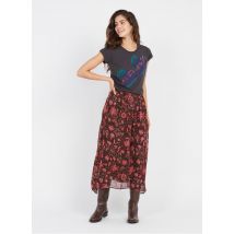 gonna midi con stampa floreale leon & harper moka