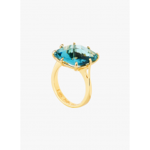 anello in ottone con pietra les nereides bleu