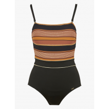 costume intero a righe con filo metallizzato