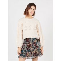 maglione corto scollo tondo in filato misto lavora