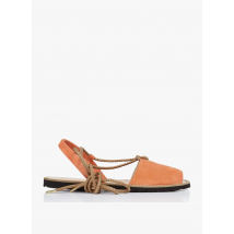 sandali scamosciati con corda minorquines rouge