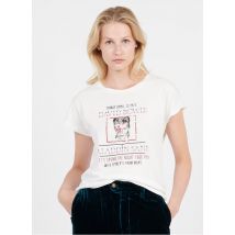 t-shirt scollo tondo serigrafata in cotone bio