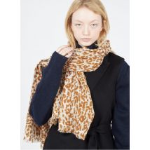 foulard jacquard leopardato in lana moismont