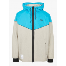 giubbotto a collo alto con cappuccio color block