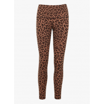 leggings con stampa leopardata alta semi-alta