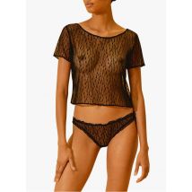 t-shirt in tulle effetto sale e pepe noo noir