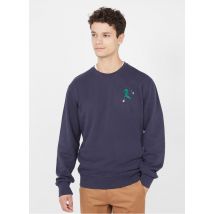 felpa scollo tondo regular fit ricamata in cotone