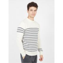 maglione scollo tondo regular fit a righe in misto