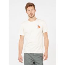 t-shirt scollo tondo regular fit ricamata in coton