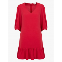 abito corto scollo a v pablo fuchsia