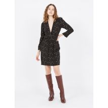 vestito corto stampa cuori pablo noir