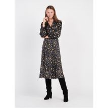 vestito midi con scollo incrociato stampa a fiori