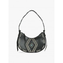 borsa a spalla in pelle con borchie