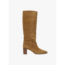 stivali in pelle scamosciata con tacco rivecour