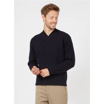 maglione scollo a v regular fit in misto lana meri