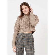 lupetto corto in maglia con lavorazione a trecce