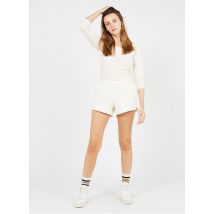 shorts corti in tessuto felpato di misto cotone