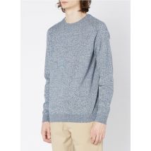 maglione a girocollo in maglia di cotone screziata