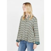 camicia collo classico con stampa all over