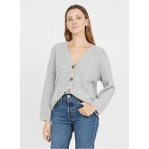 cardigan scollo a v in filato misto whistles grey